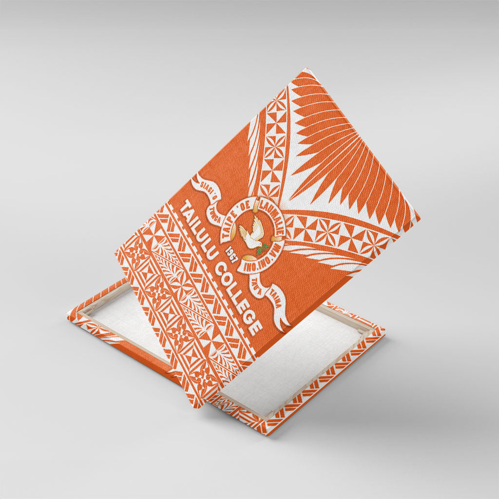 Tonga Tailulu College Canvas Wall Art Tongan Kupesi Pattern