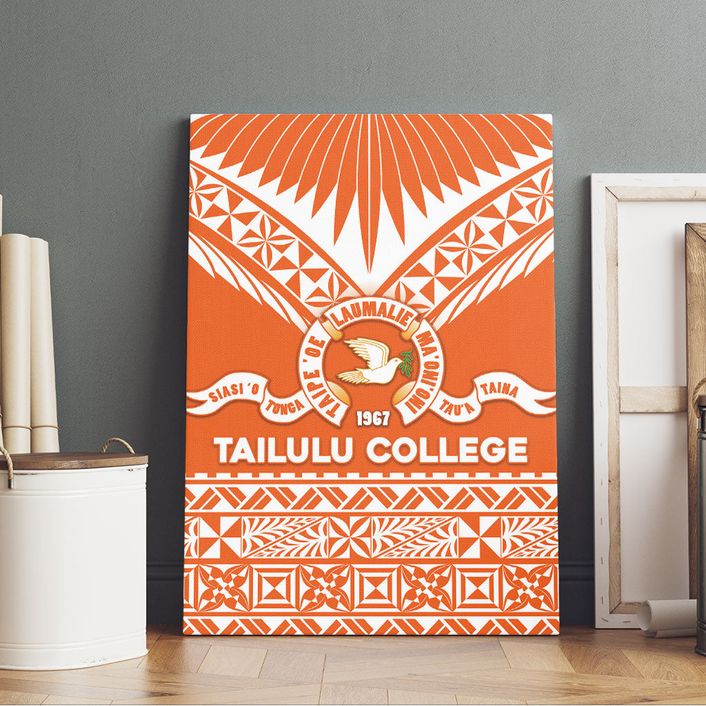 Tonga Tailulu College Canvas Wall Art Tongan Kupesi Pattern