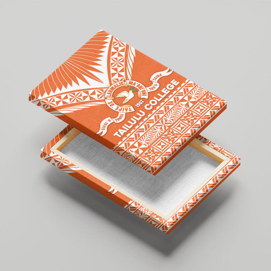 Tonga Tailulu College Canvas Wall Art Tongan Kupesi Pattern