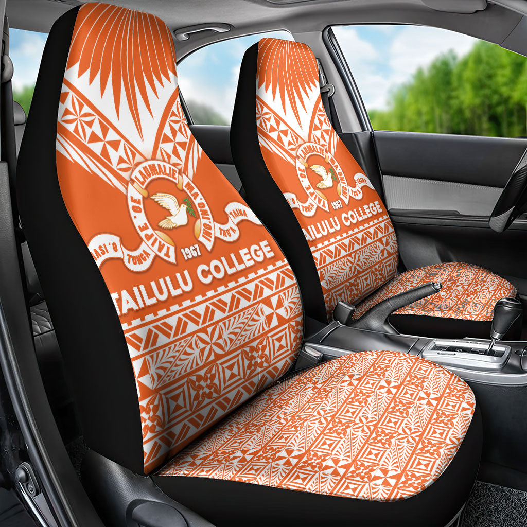 Tonga Tailulu College Car Seat Cover Tongan Kupesi Pattern