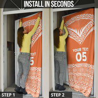 Personalised Tonga Tailulu College Door Cover Tongan Kupesi Pattern