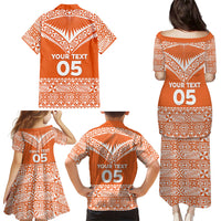 Personalised Tonga Tailulu College Family Matching Puletasi and Hawaiian Shirt Tongan Kupesi Pattern LT05 - Polynesian Pride