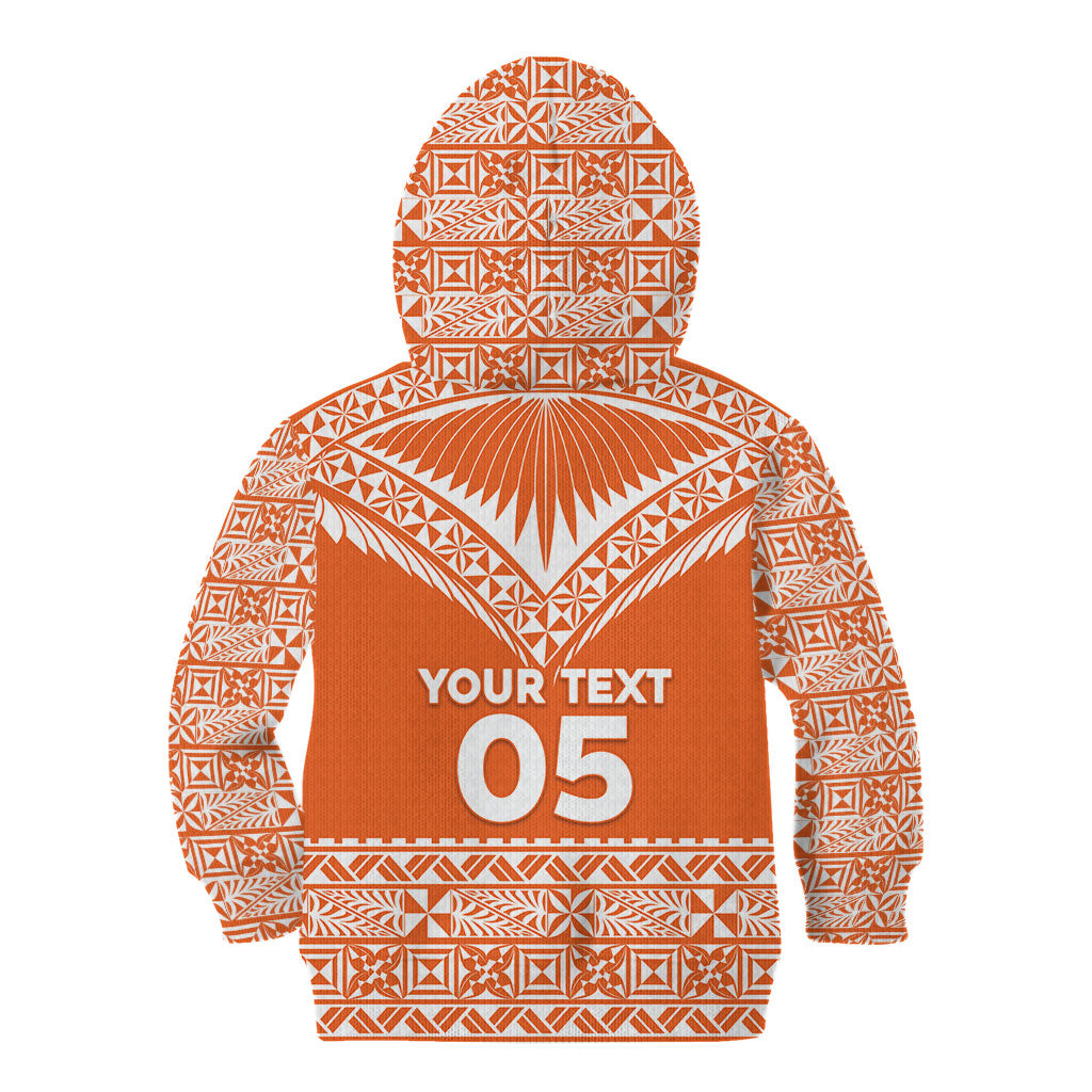 Personalised Tonga Tailulu College Kid Hoodie Tongan Kupesi Pattern LT05 - Polynesian Pride