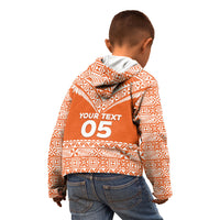 Personalised Tonga Tailulu College Kid Hoodie Tongan Kupesi Pattern LT05 - Polynesian Pride