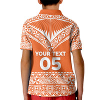 Personalised Tonga Tailulu College Kid Polo Shirt Tongan Kupesi Pattern