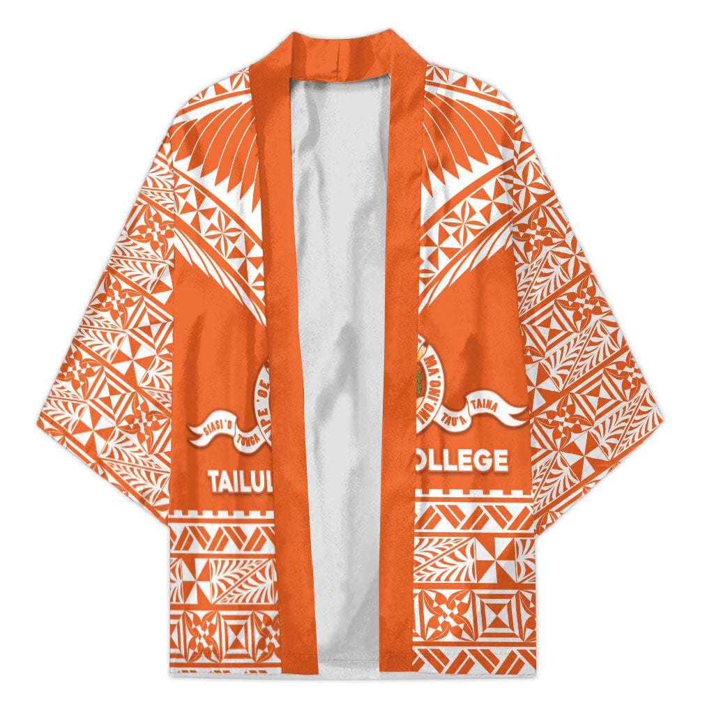 Personalised Tonga Tailulu College Kimono Tongan Kupesi Pattern