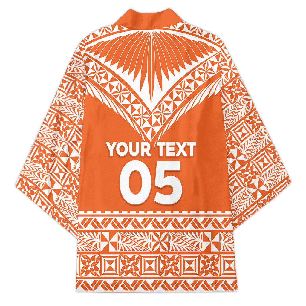 Personalised Tonga Tailulu College Kimono Tongan Kupesi Pattern