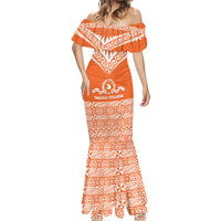 Personalised Tonga Tailulu College Mermaid Dress Tongan Kupesi Pattern