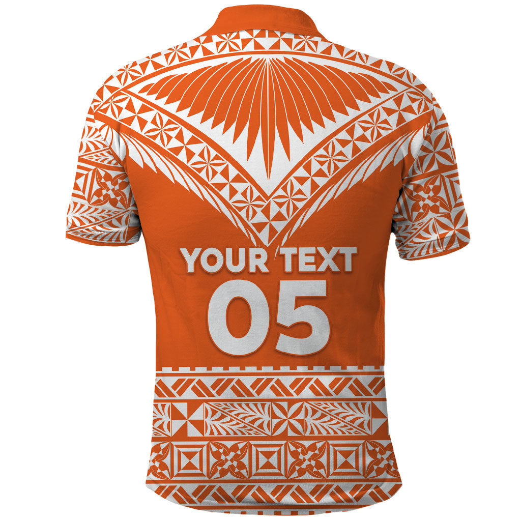 Personalised Tonga Tailulu College Polo Shirt Tongan Kupesi Pattern LT05 - Polynesian Pride