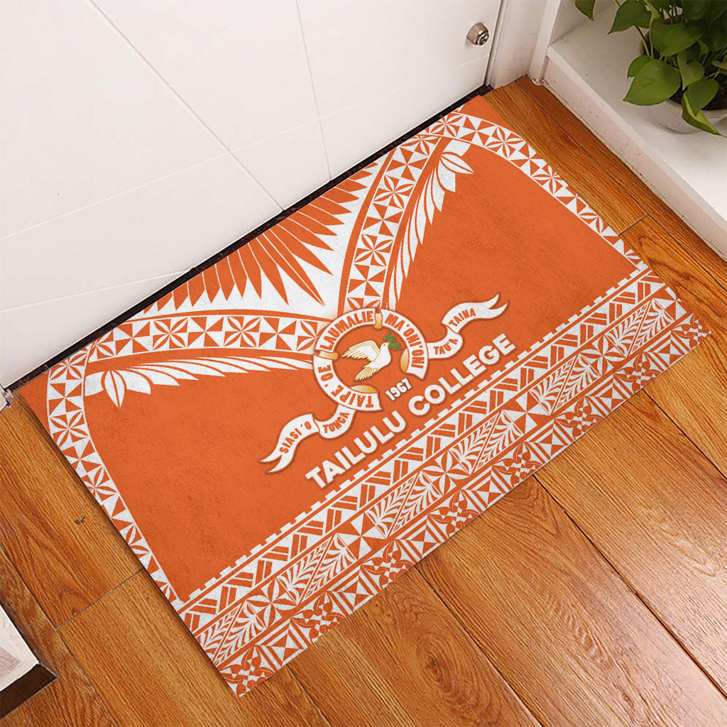 Tonga Tailulu College Rubber Doormat Tongan Kupesi Pattern