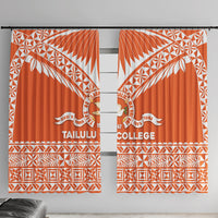 Tonga Tailulu College Window Curtain Tongan Kupesi Pattern