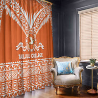 Tonga Tailulu College Window Curtain Tongan Kupesi Pattern