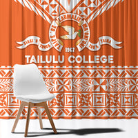 Tonga Tailulu College Window Curtain Tongan Kupesi Pattern