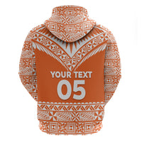 Personalised Tonga Tailulu College Zip Hoodie Tongan Kupesi Pattern LT05 - Polynesian Pride