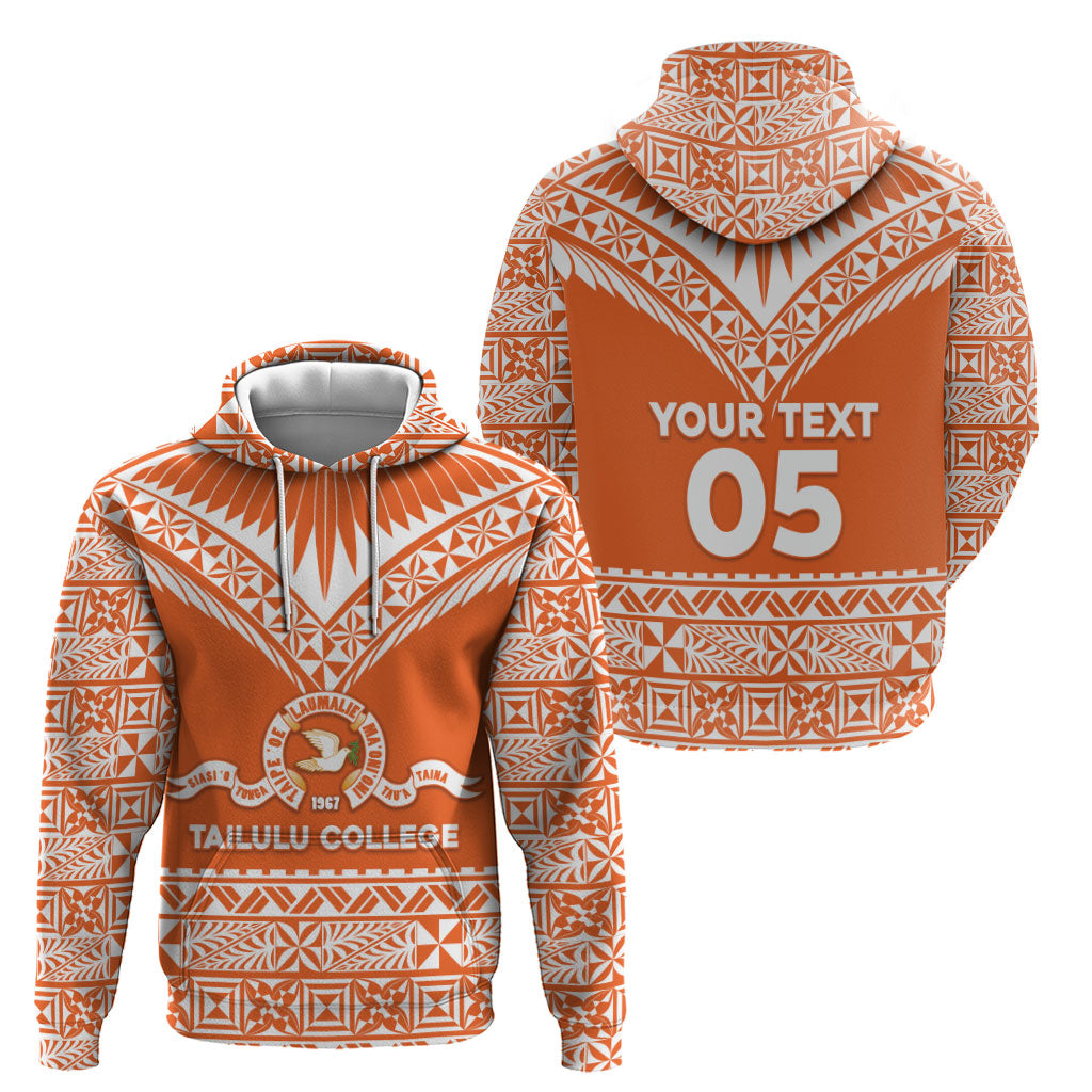 Personalised Tonga Tailulu College Zip Hoodie Tongan Kupesi Pattern LT05 - Polynesian Pride