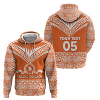 Personalised Tonga Tailulu College Zip Hoodie Tongan Kupesi Pattern LT05 - Polynesian Pride