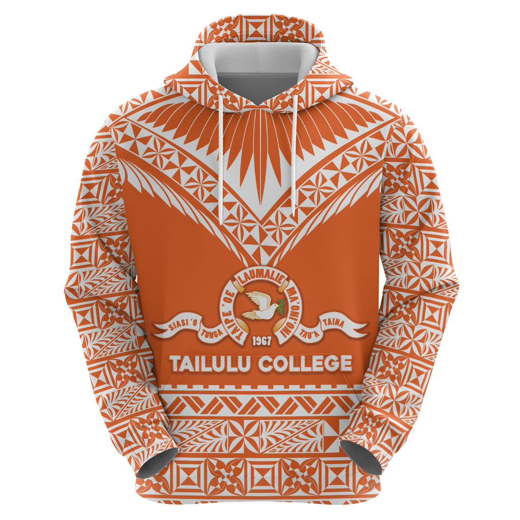 Personalised Tonga Tailulu College Zip Hoodie Tongan Kupesi Pattern LT05 - Polynesian Pride