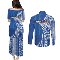 Personalised Hawaii 808 Couples Matching Puletasi and Long Sleeve Button Shirt Unique Style LT05 - Polynesian Pride