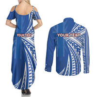 Personalised Hawaii 808 Couples Matching Summer Maxi Dress and Long Sleeve Button Shirt Unique Style LT05 - Polynesian Pride