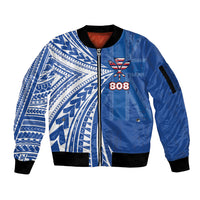 Personalised Hawaii 808 Sleeve Zip Bomber Jacket Unique Style