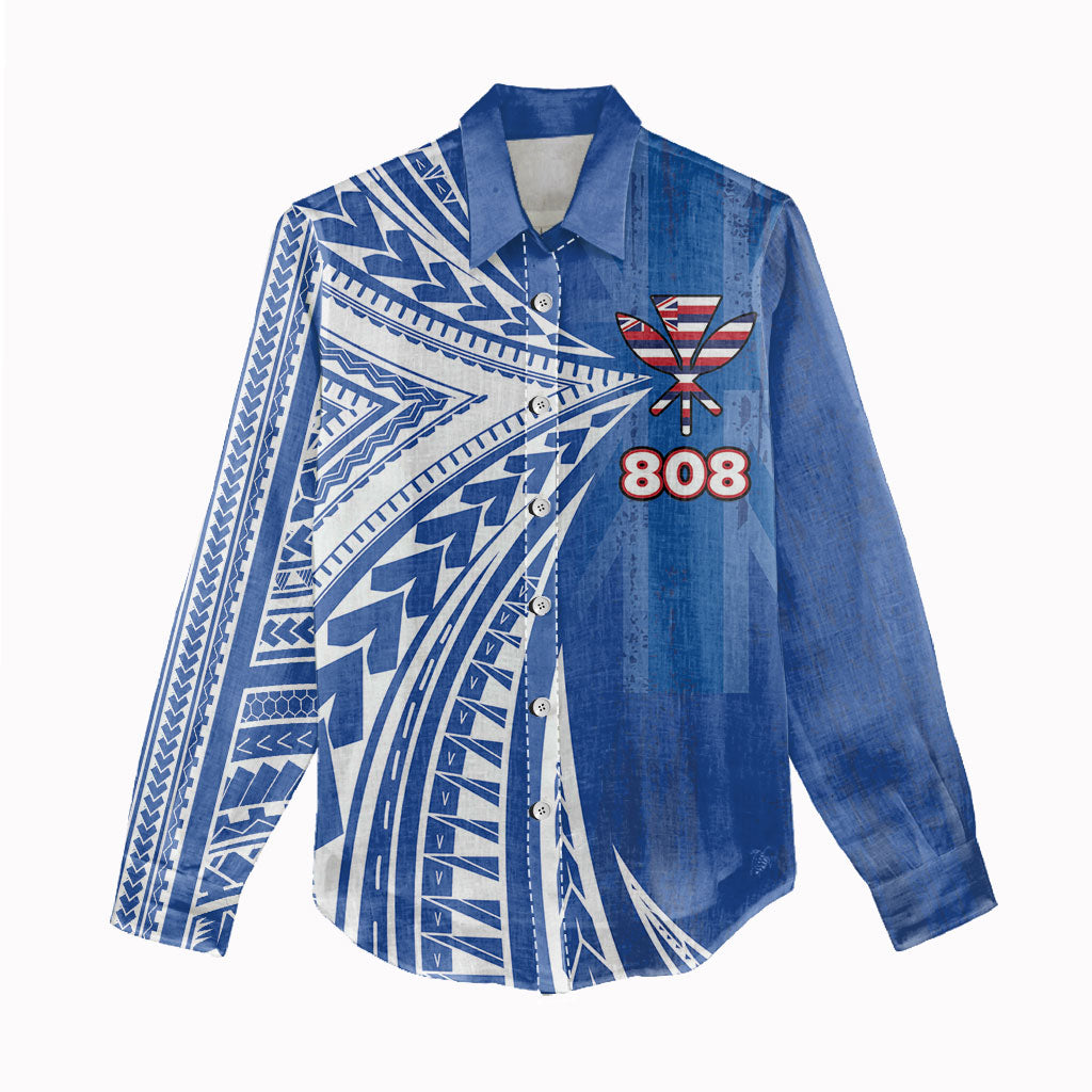 Personalised Hawaii 808 Women Casual Shirt Unique Style LT05 - Polynesian Pride