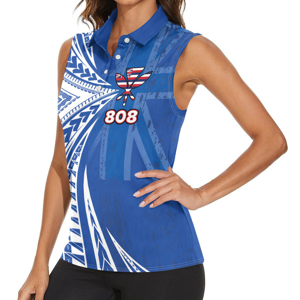 Personalised Hawaii 808 Women Sleeveless Polo Shirt Unique Style