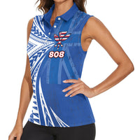 Personalised Hawaii 808 Women Sleeveless Polo Shirt Unique Style