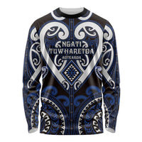 Custom Aotearoa Ngati Tuwharetoa Long Sleeve Shirt Maori Tribal Pattern