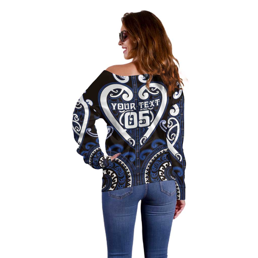 Custom Aotearoa Ngati Tuwharetoa Off Shoulder Sweater Maori Tribal Pattern