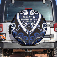 Aotearoa Ngati Tuwharetoa Spare Tire Cover Maori Tribal Pattern LT05 Navy - Polynesian Pride