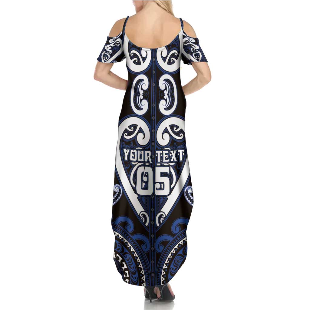 Custom Aotearoa Ngati Tuwharetoa Summer Maxi Dress Maori Tribal Pattern