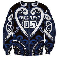 Custom Aotearoa Ngati Tuwharetoa Sweatshirt Maori Tribal Pattern