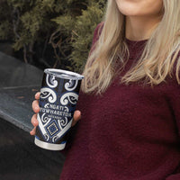 Custom Aotearoa Ngati Tuwharetoa Tumbler Cup Maori Tribal Pattern