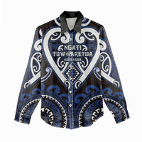 Custom Aotearoa Ngati Tuwharetoa Women Casual Shirt Maori Tribal Pattern