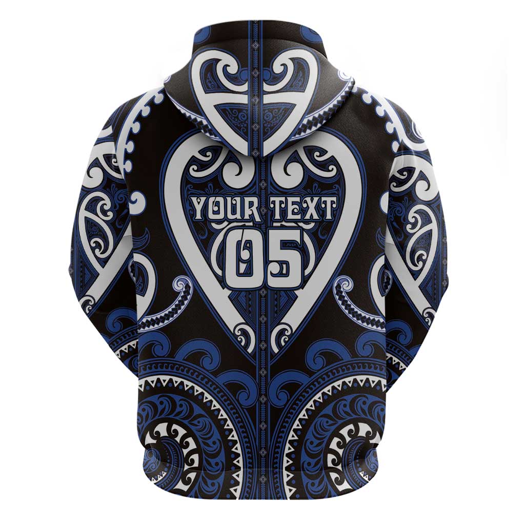 Custom Aotearoa Ngati Tuwharetoa Zip Hoodie Maori Tribal Pattern