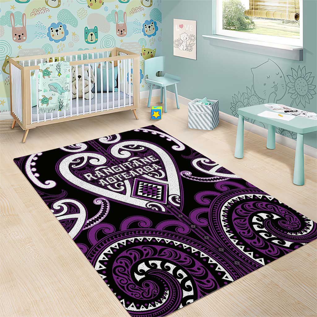 Aotearoa Rangitane Area Rug Maori Tribal Pattern