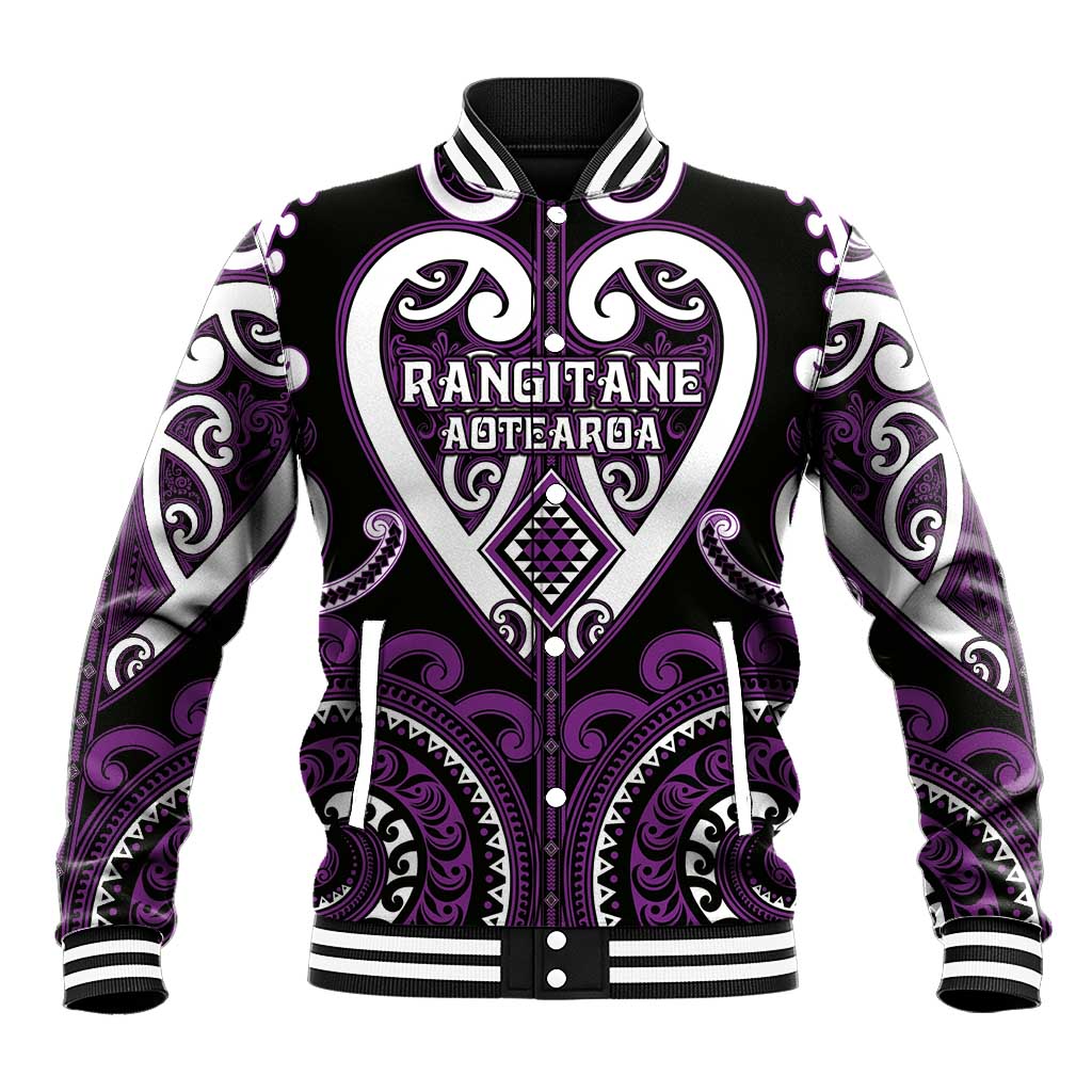 Custom Aotearoa Rangitane Baseball Jacket Maori Tribal Pattern