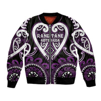 Custom Aotearoa Rangitane Bomber Jacket Maori Tribal Pattern