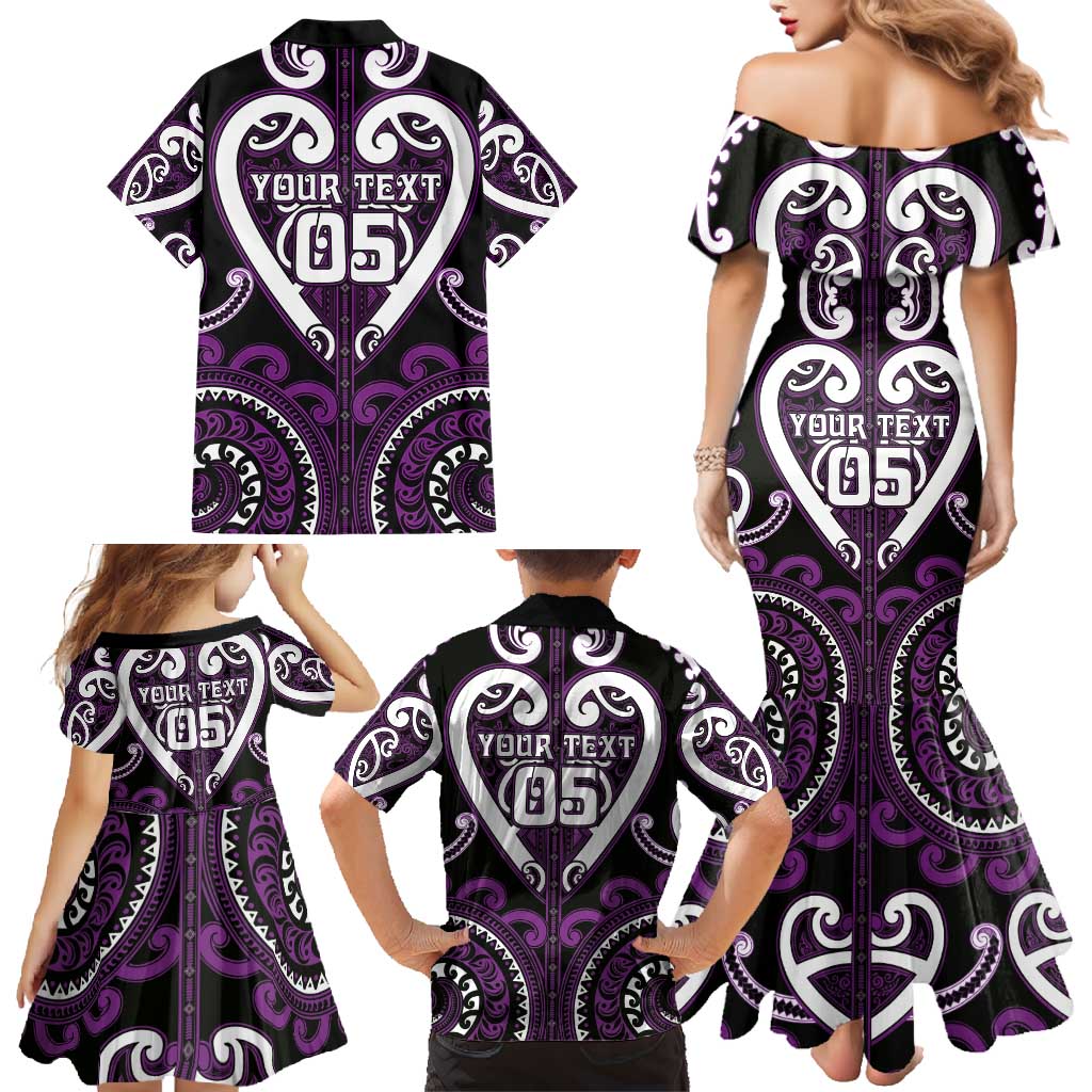 Custom Aotearoa Rangitane Family Matching Mermaid Dress and Hawaiian Shirt Maori Tribal Pattern LT05 - Polynesian Pride