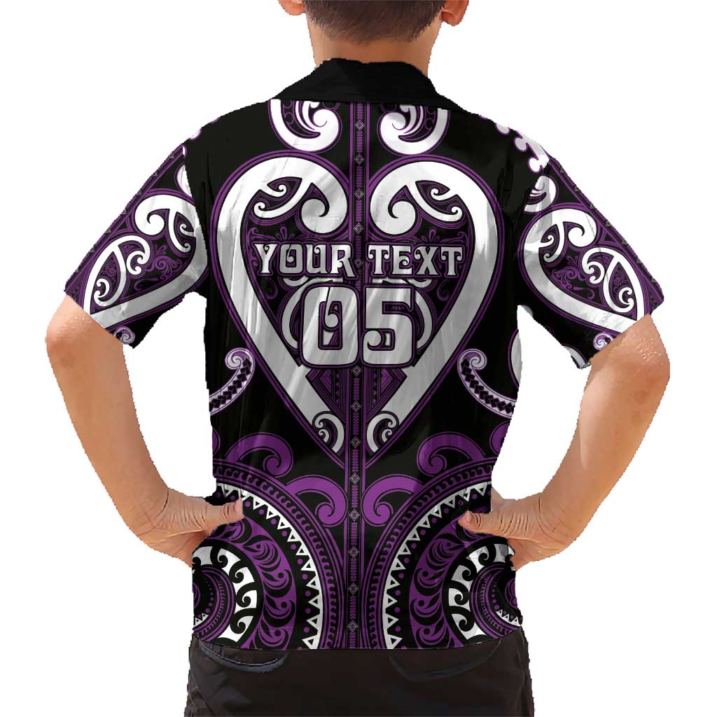 Custom Aotearoa Rangitane Kid Hawaiian Shirt Maori Tribal Pattern