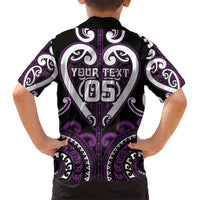 Custom Aotearoa Rangitane Kid Hawaiian Shirt Maori Tribal Pattern