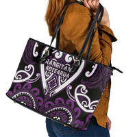 Aotearoa Rangitane Leather Tote Bag Maori Tribal Pattern LT05 - Polynesian Pride