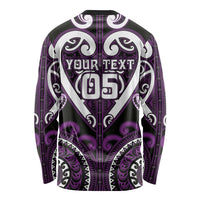 Custom Aotearoa Rangitane Long Sleeve Shirt Maori Tribal Pattern
