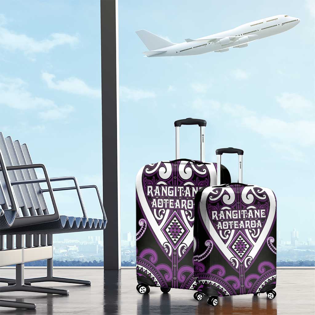Aotearoa Rangitane Luggage Cover Maori Tribal Pattern