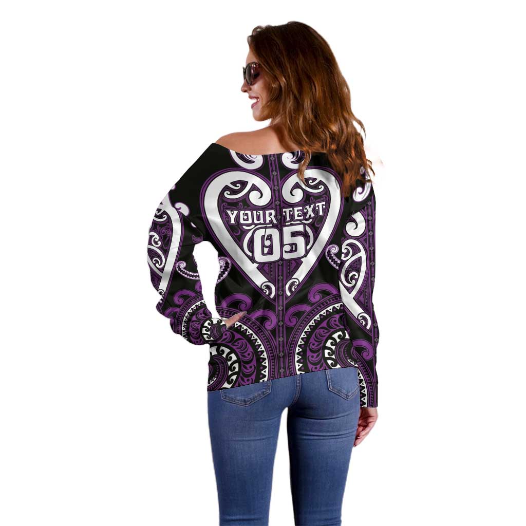 Custom Aotearoa Rangitane Off Shoulder Sweater Maori Tribal Pattern