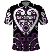 Custom Aotearoa Rangitane Polo Shirt Maori Tribal Pattern