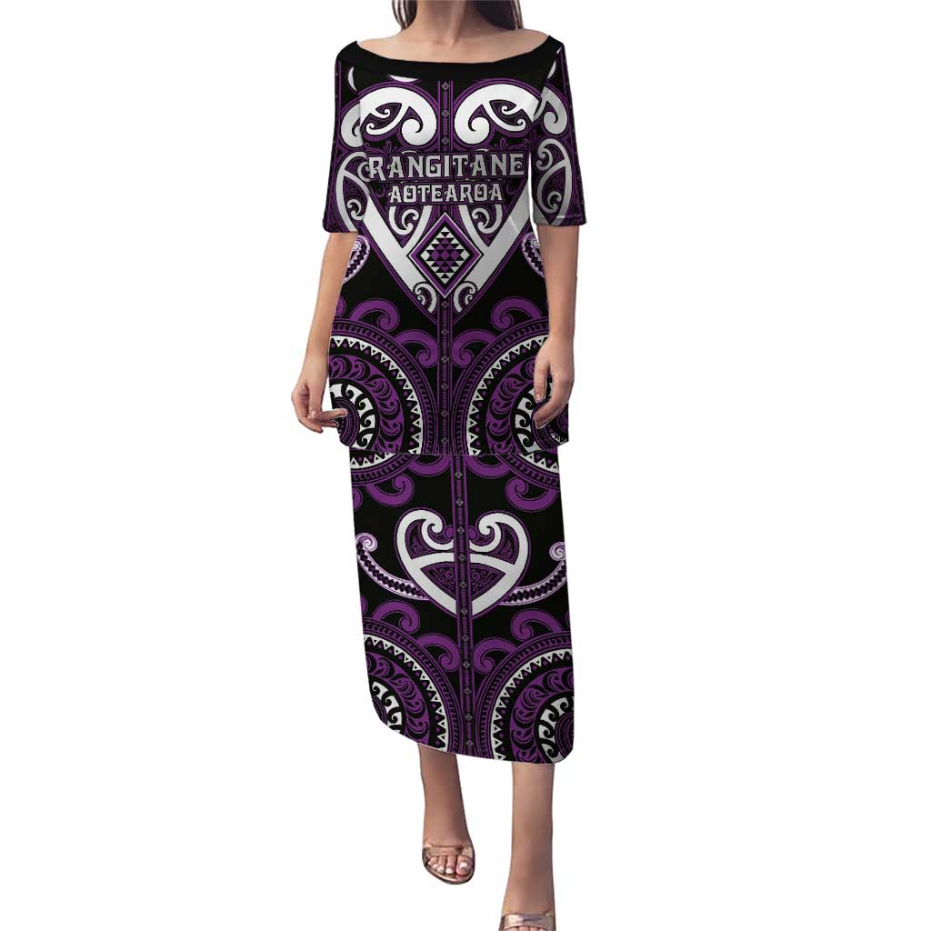Custom Aotearoa Rangitane Puletasi Maori Tribal Pattern