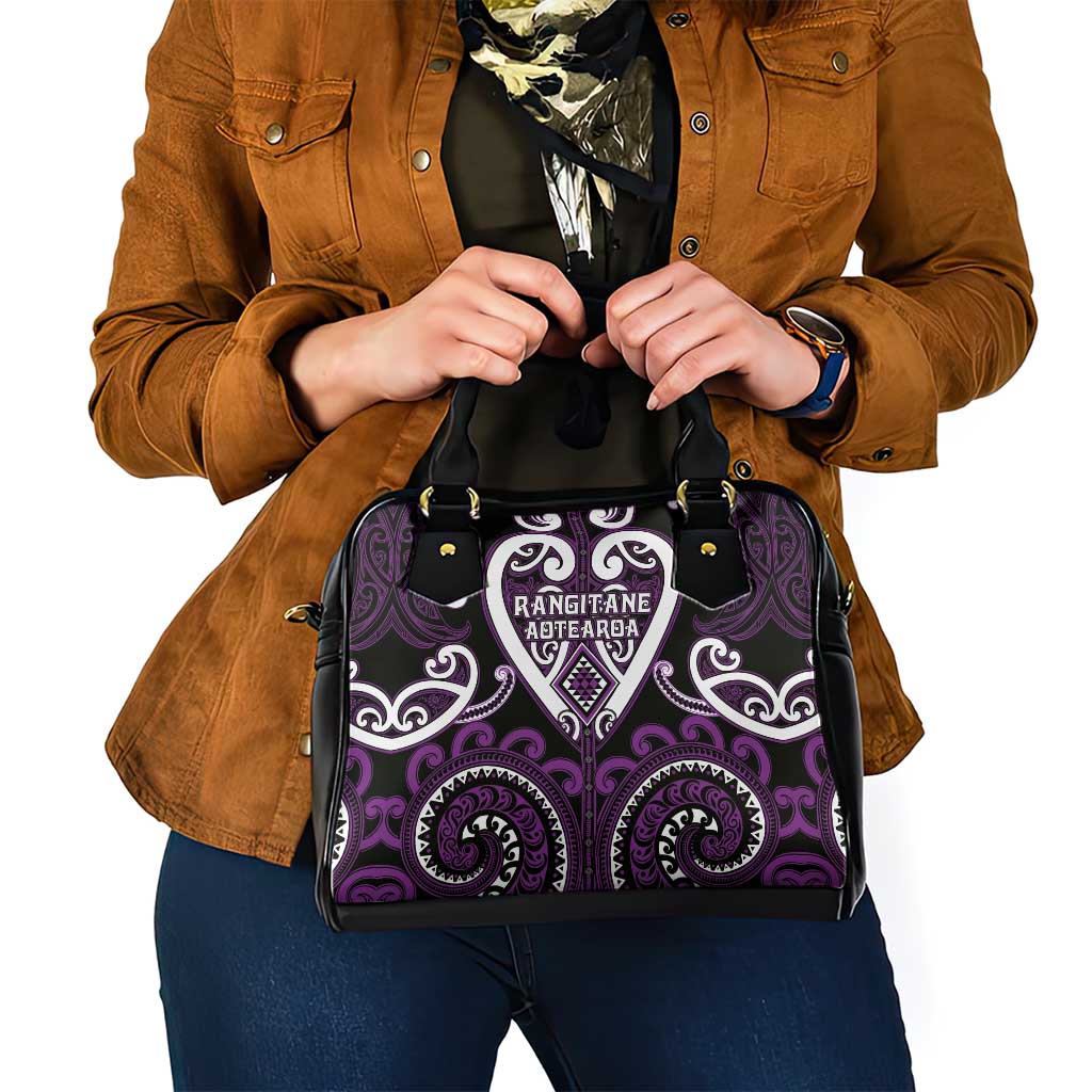 Aotearoa Rangitane Shoulder Handbag Maori Tribal Pattern