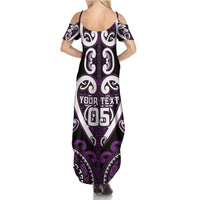 Custom Aotearoa Rangitane Summer Maxi Dress Maori Tribal Pattern