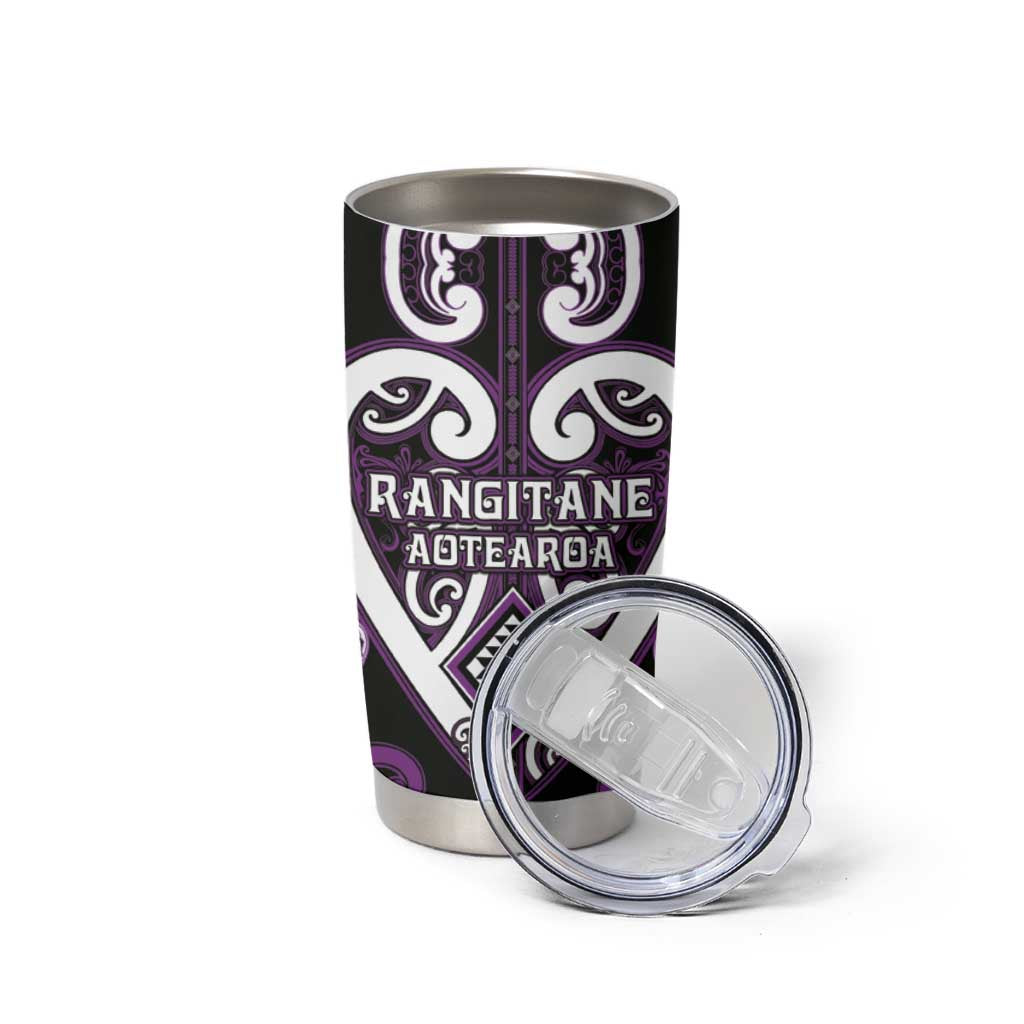 Custom Aotearoa Rangitane Tumbler Cup Maori Tribal Pattern